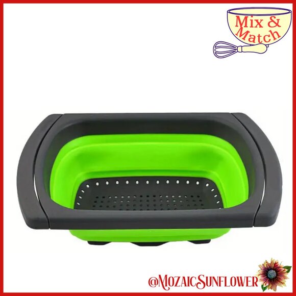 Colander Collapsible Extra Large Strainer Expandable Handles Over Sink NWT - Picture 1 of 7